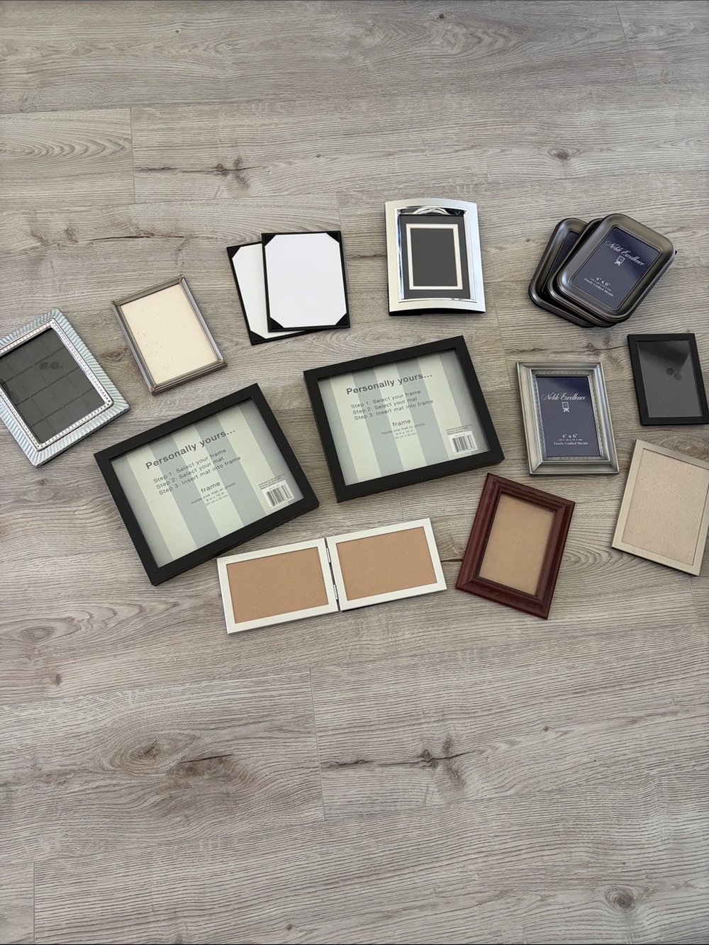 Assorted Black and Brown Picture Frame Set - Multiple Sizes